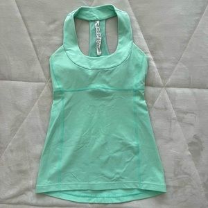 Lululemon Scoop Neck Tank Sea- size 4 Sea Mist